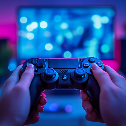 closeup of video game controller